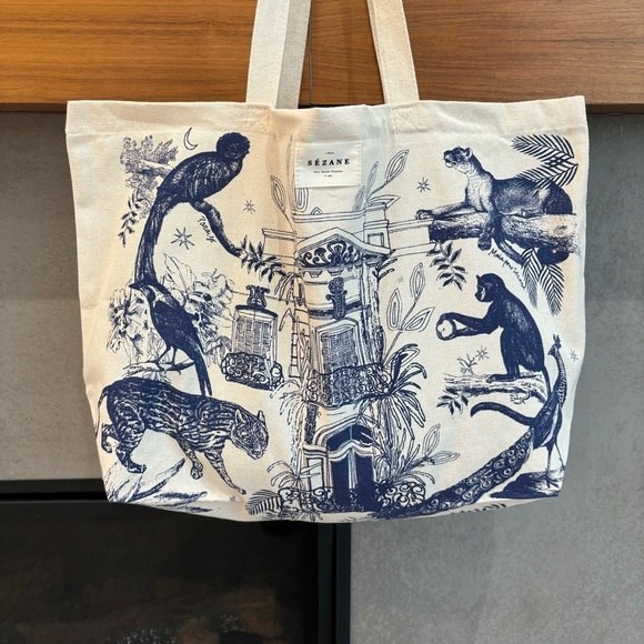 NEW Sézane Canvas Shoulder Bag - Picture 3 of 10